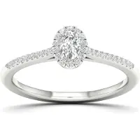 Lykken Elegance timanttisormus 0,25 ct sivukivellinen halo-175
