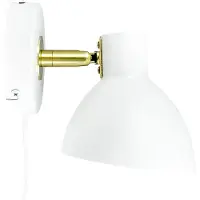 Dyberg Larsen Design-seinävalaisin Lilje, Valkoinen/opaali, Olohuone/ruokailutila, Metalli, Design