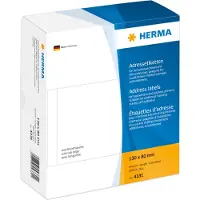 Herma 4331, Valkoinen, Paperi, Matta, 13 cm, 8 cm, 500 kpl