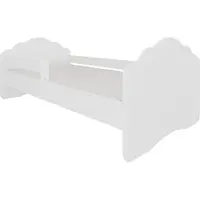 ADRK Furniture Lasten sänky irrotettavalla turvalaidalla Casimo White, 80x160 cm