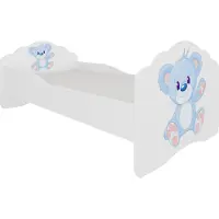 ADRK Furniture Lasten sänky Casimo Blue Bear, 140x70cm