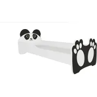 ADRK Furniture Lasten sänky Bear 144, 70x140 cm, valkoinen/musta