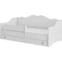 ADRK Furniture Lasten sänky ADRK Huonekalut Emka U1, 80x160 cm, valkoinen