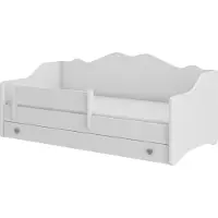 ADRK Furniture Lasten sänky ADRK Huonekalut Emka U2, 80x160 cm, valkoinen