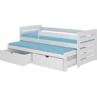 ADRK Furniture Lasten sänky ADRK FurnitureTomi 200x90 sivusuojalla, valkoinen