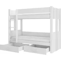 ADRK Furniture Kerrossänky Arta, 90x200 cm, valkoinen