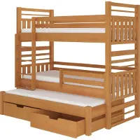 ADRK Furniture Lasten sänky Hippo 190 x 87 x 175 cm, ruskea