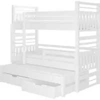 ADRK Furniture Lasten sänky Hippo 208 x 97 x 175cm, valkoinen