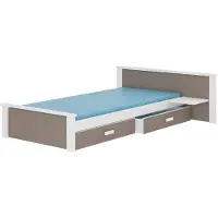 ADRK Furniture Aldex Shelf -lastensänky hyllyllä, 208 x 106 x 72 cm