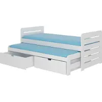 ADRK Furniture Lasten sänky Tom 180x80 cm, valkoinen