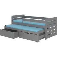 ADRK Furniture Lastensänky Tom 200x90 cm, sivusuojalla, pinkki