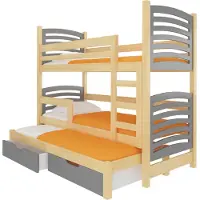 ADRK Furniture Kerrossänky Soria, 180x75 cm/172x75 cm, harmaa/ruskea