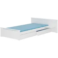 ADRK Furniture Aldex Shelf -lastensänky hyllyllä, 208 x 106 x 72 cm