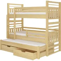 ADRK Furniture Lasten sänky Hippo 190 x 87 x 175 cm, keltainen