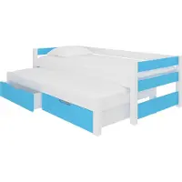 ADRK Furniture Lastensänky Fraga, sininen/valkoinen
