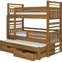 ADRK Furniture Lasten sänky Hippo 208 x 97 x 175 cm, ruskea