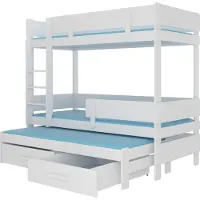 ADRK Furniture Kerrossänky Etapo 80x180, valkoinen