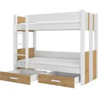 ADRK Furniture Kerrossänky Furniture Arta, 80x180 cm, valkoinen/ruskea