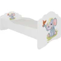 ADRK Furniture Lasten sänky Casimo Elephant, 140x70cm