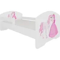 ADRK Furniture Lasten sänky ADRK Huonekalut Pepe Princess and Horse, 80x160 cm, eri värejä