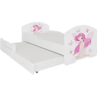 ADRK Furniture Pepe II, valkoisen värinen lastensänky