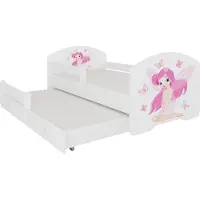 ADRK Furniture Pepe II, valkoisen värinen lastensänky