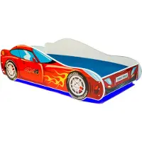 ADRK Furniture Lasten sänky Led Auto, 70x140 cm, eri värejä