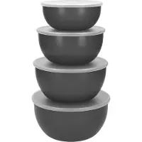 KitchenAid Kulhosetti kannella 4 kpl, charcoal grey