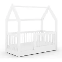 ADRK Furniture Sänky Graja, 140x70 cm, valkoinen