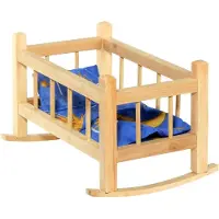Tupiko Muut Cot nukkeja varten 35 cm puinen vuoteineen