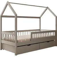 ADRK Furniture Lastensänky Galicja, 80x180 cm, harmaa