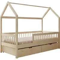 ADRK Furniture Lasten sänky Galicja, 80x180 cm, hiekanvärinen