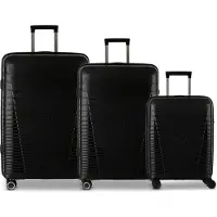 Worldpack Havanna 4-pyöräinen Matkalaukkusetti 3-osainen Musta