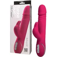 Vibe Couture Skater Bunny -vibraattori työntötoiminnolla, pinkki
