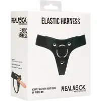 Realrock Elastic - harness alushousut strap-onille - musta