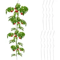 Relaxdays Sarja 10 puutarhagrilliä 90 cm, hopean värinen
