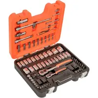 Bahco hylsysarja S800, 1/4"+1/2", 77 osaa