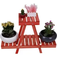 Mioli Decor 212-Ki -kukkateline, puuta, 50 x 70 x 24 cm, punainen