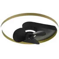 TRIO Borgholm LED tuuletinkattovalaisin 30W 2700-6500K 50cm mattamusta/kulta