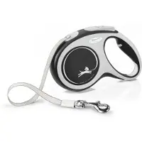 Flexi New Comfort Tape M, 5 m / max. 25 kg, Musta