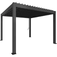 Biohort Pergola storlek 3,5 x 3,5 metallinen tummanharmaa