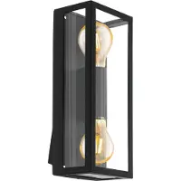 Eglo 98273 - Ulkoseinävalaisin ALAMONTE 2xE27/60W/230V IP44