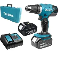 Makita Pora/ruuvinväännin DDF453RFE; 18 V; 2x3,0 Ah akku