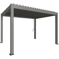 Biohort Pergola koko 4 x 3 metallinen quartz harmaa