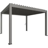 Biohort Pergola storlek 4 x 3,5 metallinen quartz harmaa