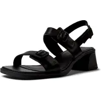 Camper for woman. K201739-001 Ultrasoft leather sandals Kora Sand black (39), 3 to 5 cm, Buckle, Casual