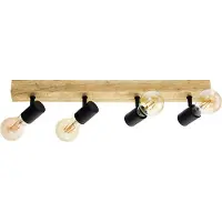 Eglo Townshend 3 spottivalaisin 4xE27 63cm musta/puu