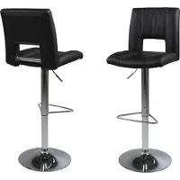 Ebuy24 2 kpl baarijakkaroita Sylvia, musta/harmaa