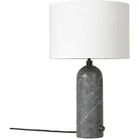 Gubi Gravity S pöytävalaisin grey marble + valkoinen varjostin