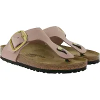 Birkenstock Varvastossut 'Gizeh Lenb' kulta / roosa / musta